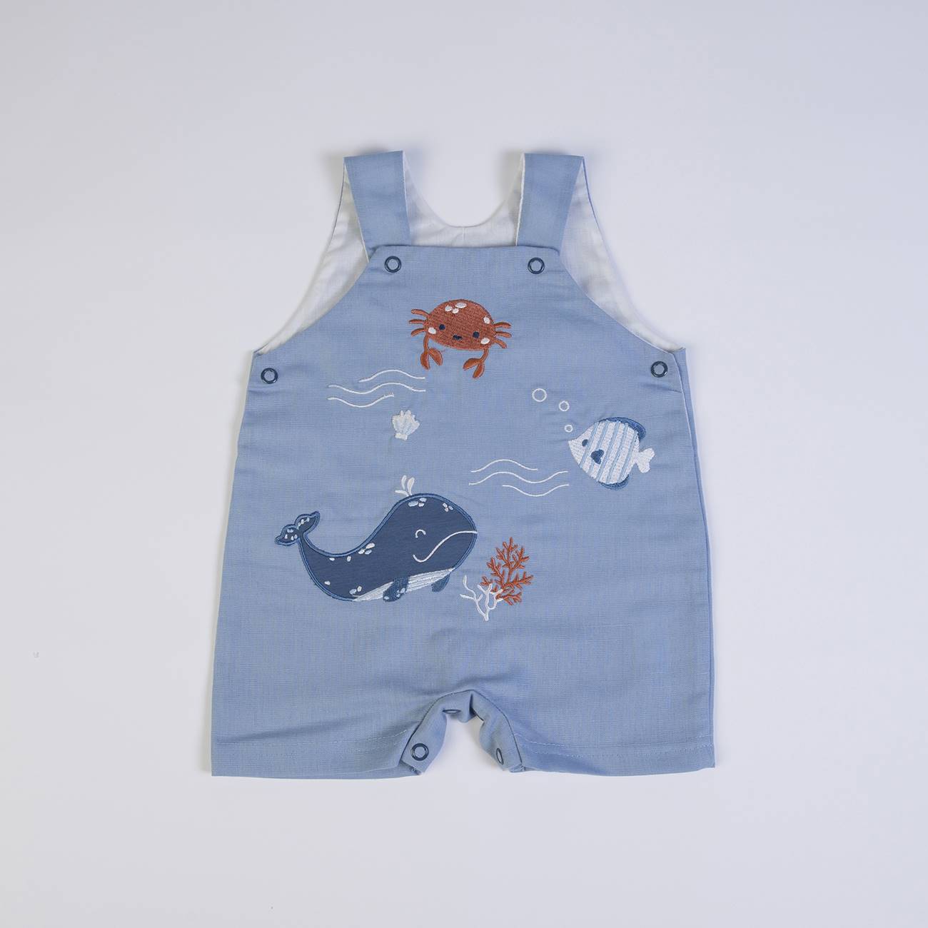 Baby Linen Dungarees and T-Shirt