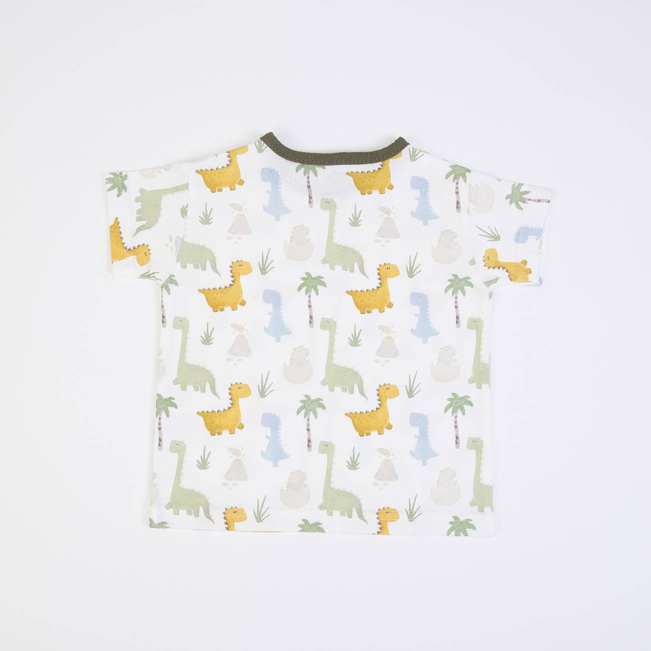 Muslin Dungarees and Dino T-Shirt