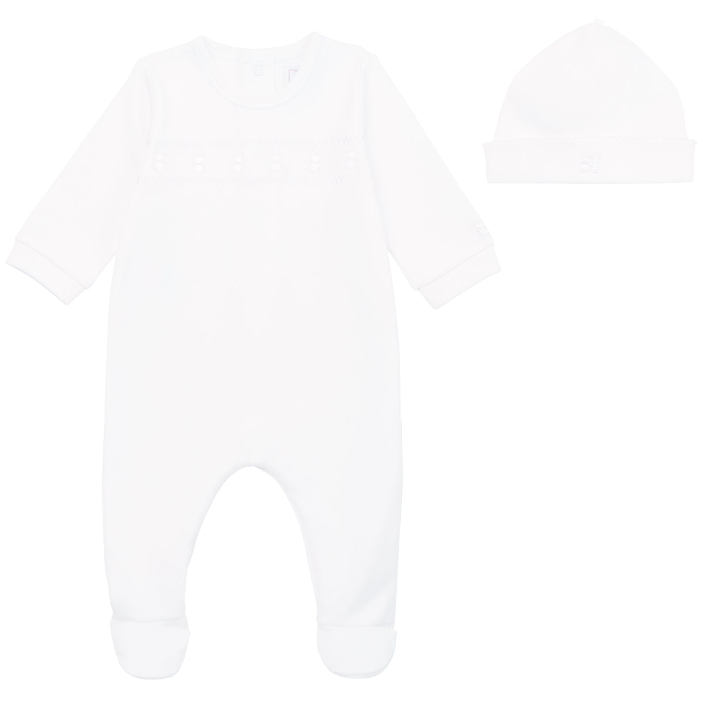 Heath White Babygrow