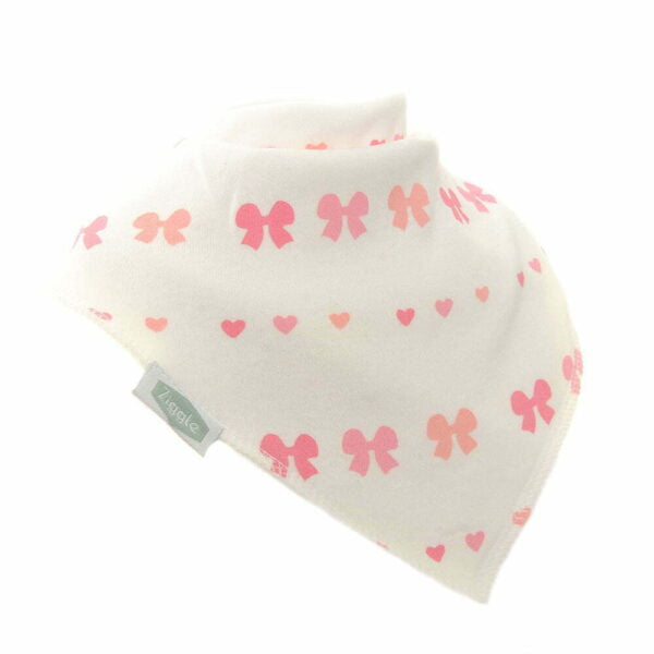 Hearts and Bows Bib Set