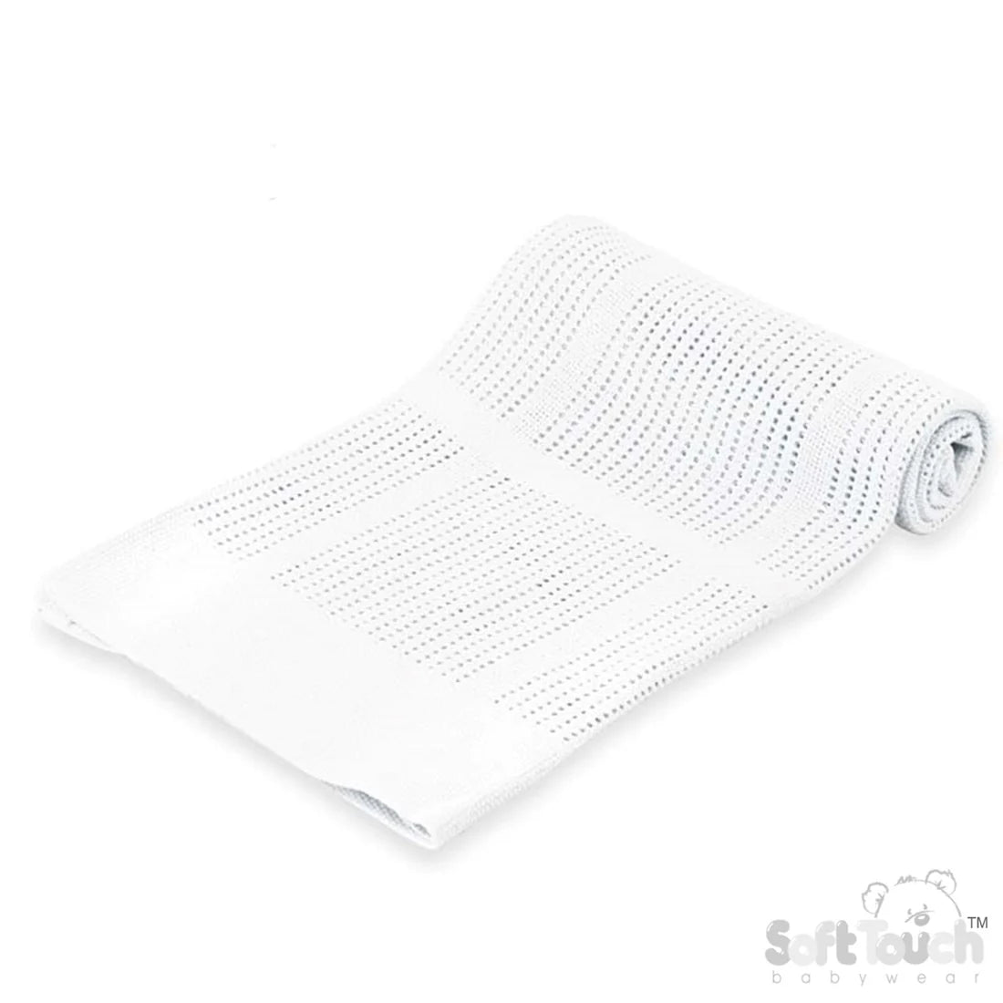 Cotton Cellular Blanket - White