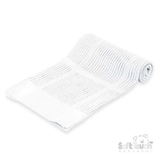 Cotton Cellular Blanket - White