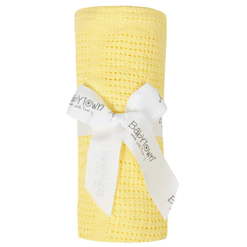 Baby Gift Soft Handle Lemon Cellular Blanket