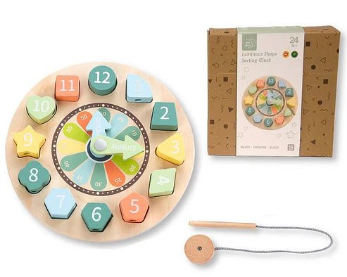 Wooden Educational Shape Sorting Clock