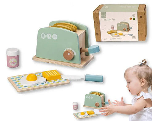 Wooden Educational Toaster Set Toy